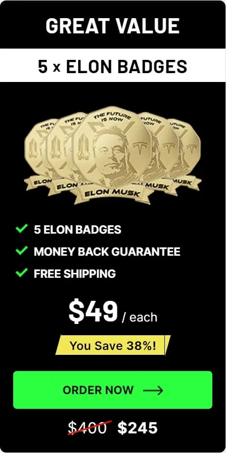 buy 5 elon badge